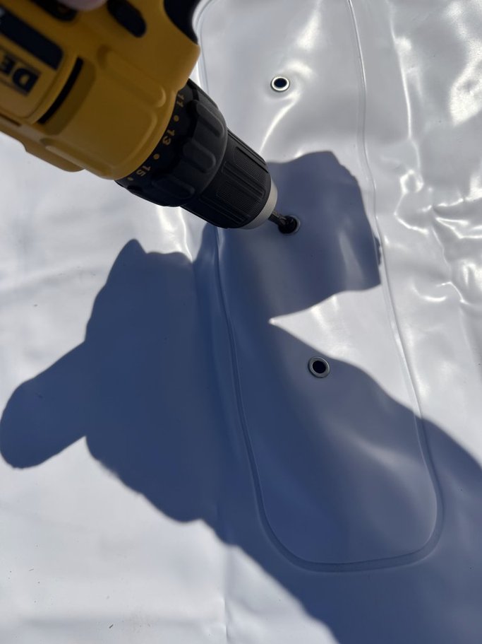 Step 2: Secure TarpBags® to the Furring Strips